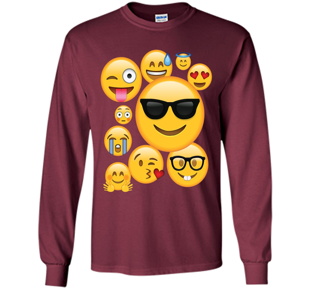 Emoji Pack ComboT-shirt Emoticon Smily Face Tshirt. shirt Maroon