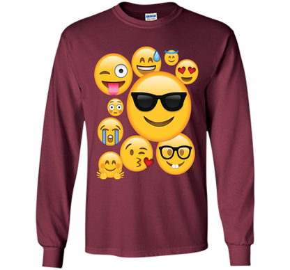 Emoji Pack ComboT-shirt Emoticon Smily Face Tshirt. shirt Maroon