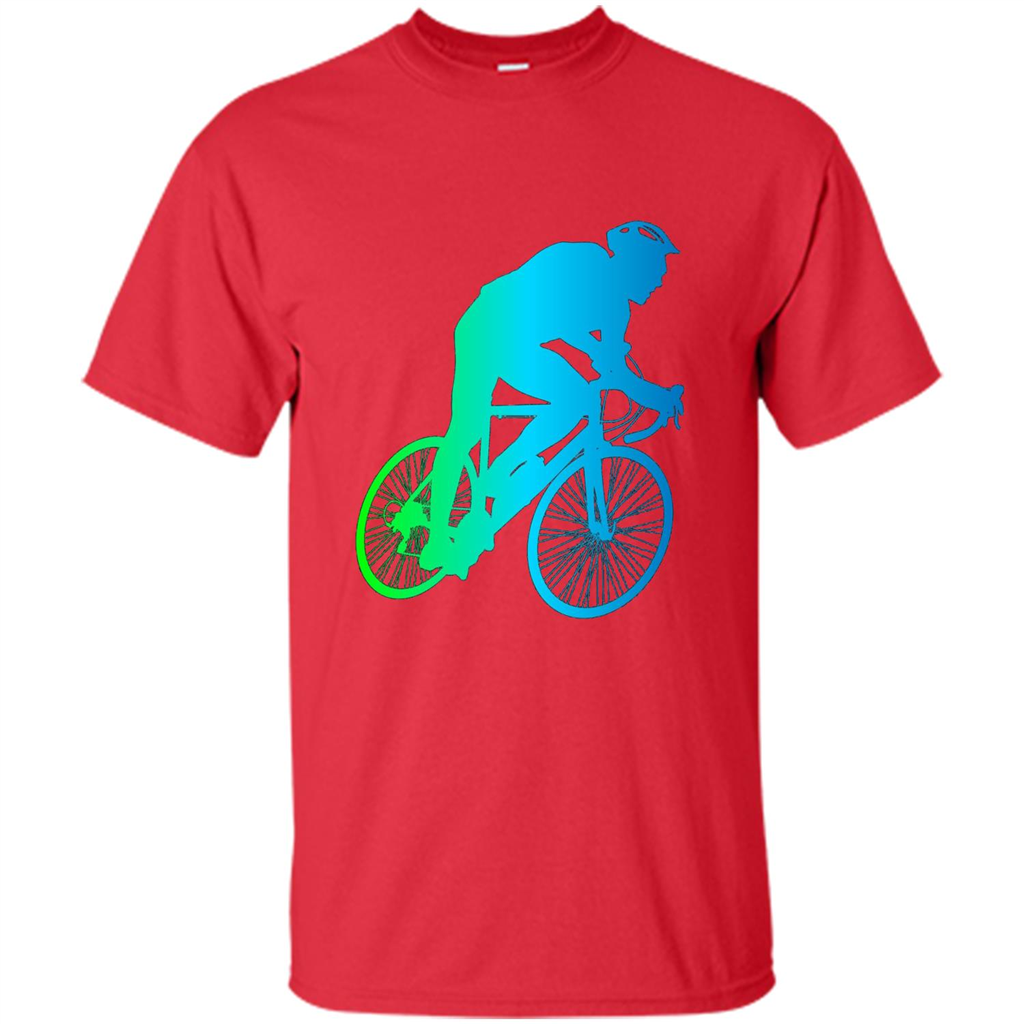 Bike Rider T-shirt Colorful Bicycle Biking Lover T-shirt Red