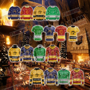Harry Potter - Gryffindor House Christmas Style Unisex 3D Sweater