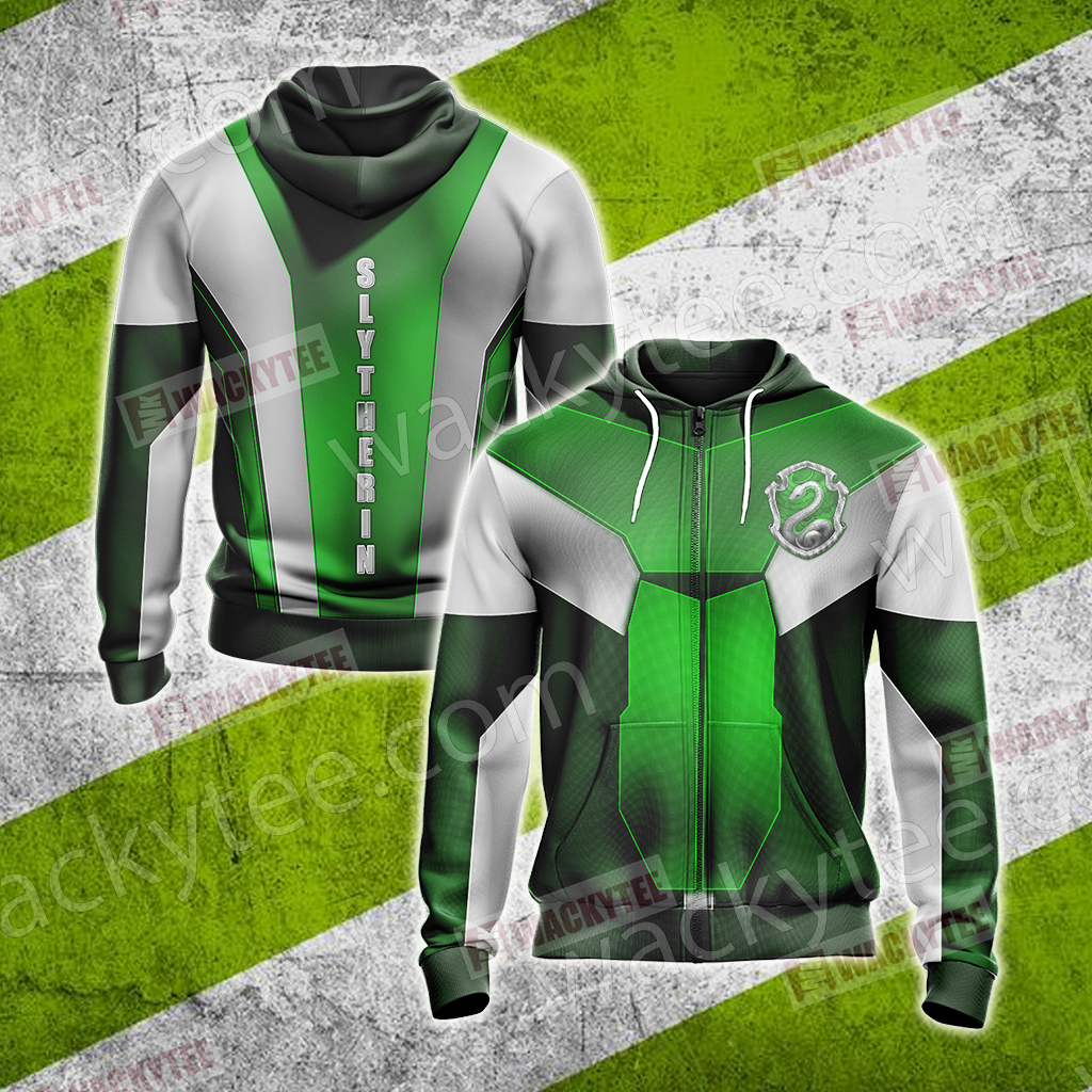Harry Potter - Slytherin House Collection Unisex Zip Up Hoodie 4XL