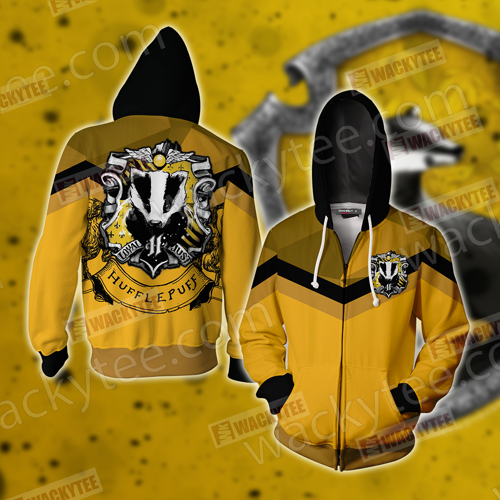 Hogwarts You Might Belong In Hufflepuff Harry Potter Zip Up Hoodie 4XL