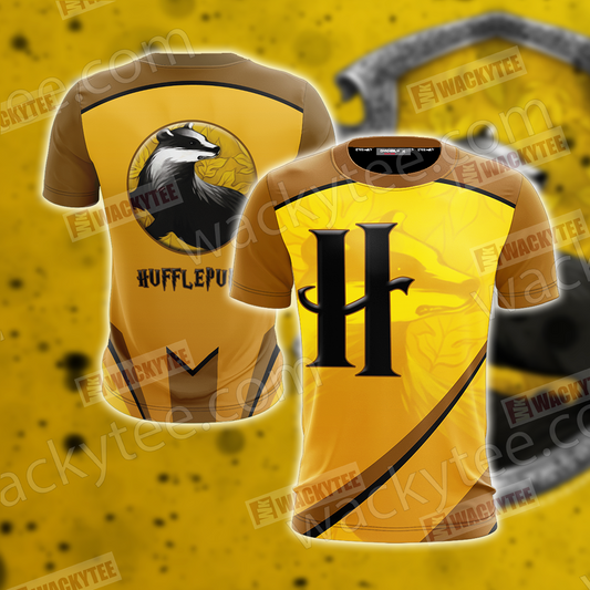Harry Potter - Hufflepuff House Wacky Style Unisex 3D T-shirt