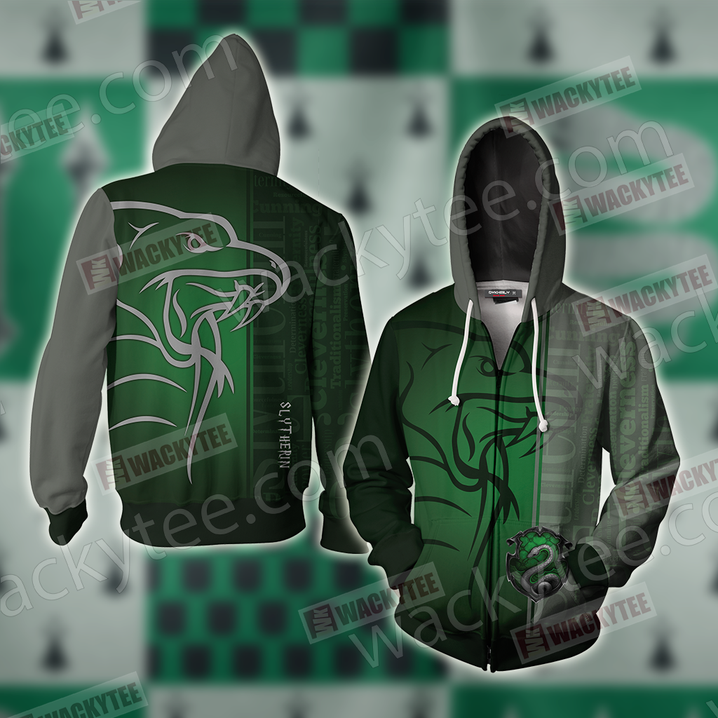 You Might Belong In Slytherin Harry Potter Hogwarts Zip Up Hoodie 4XL