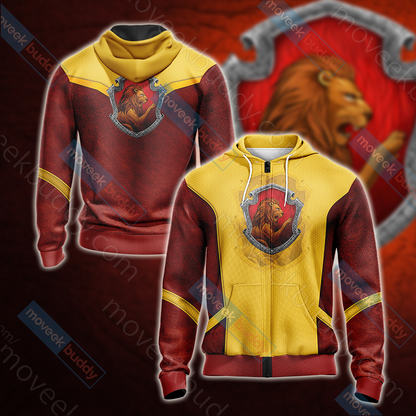 Harry Potter - Gryffindor Edition New Style Unisex 3D Zip Up Hoodie 4XL