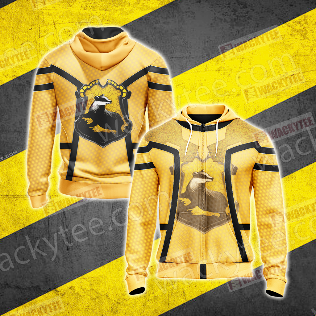 Harry Potter - Hufflepuff Unisex Zip Up Hoodie 4XL