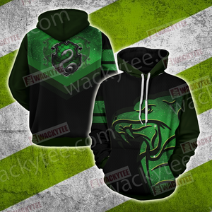 Hogwarts Castle Harry Potter - Cunning Like A Slytherin Wacky Style 3D Hoodie