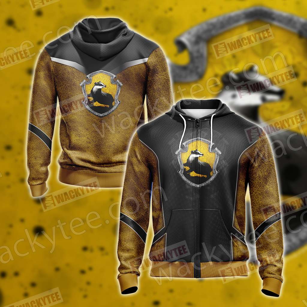 Harry Potter - Hufflepuff Edition New Style Unisex 3D Zip Up Hoodie 4XL