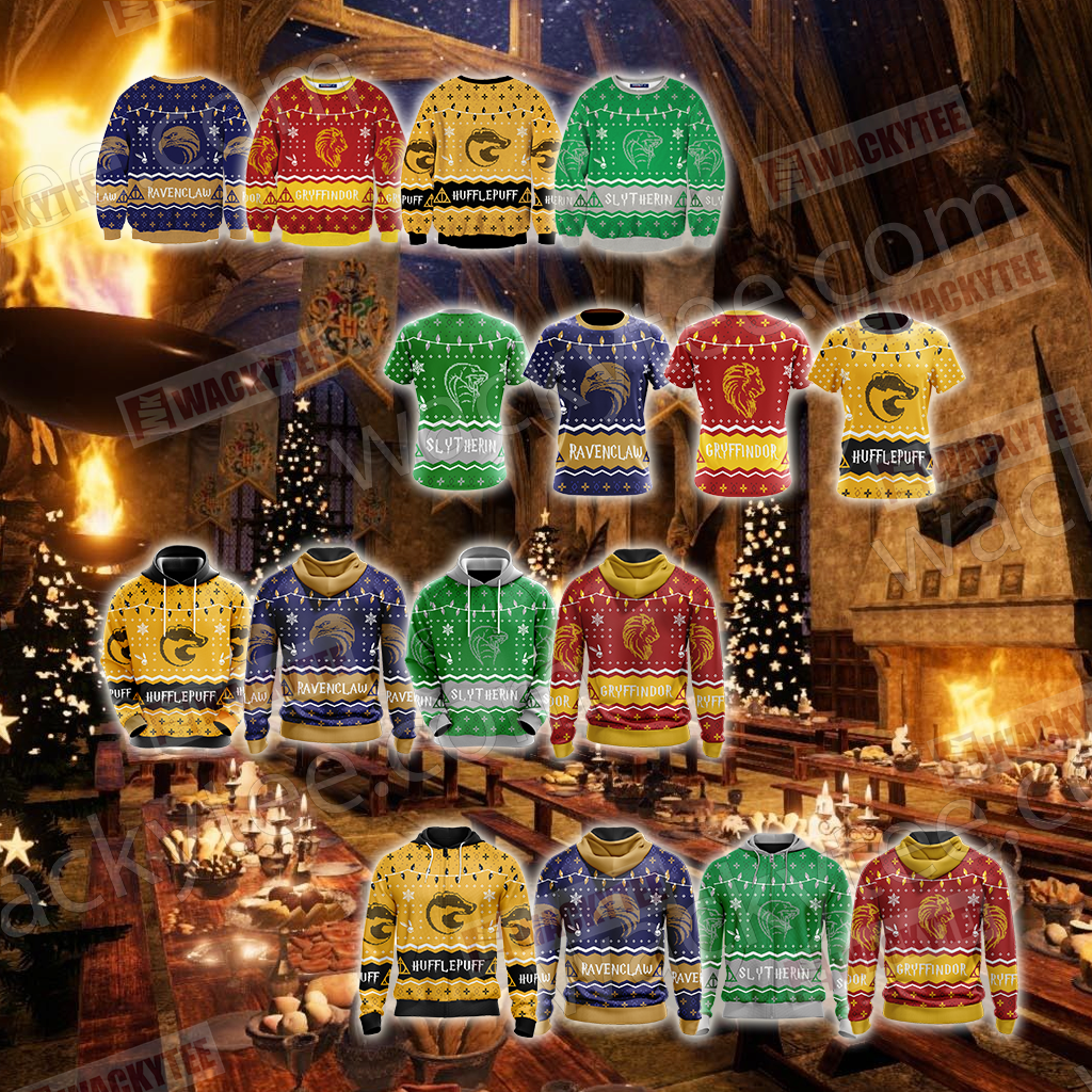 Harry Potter - Ravenclaw House Christmas Style Unisex 3D Sweater