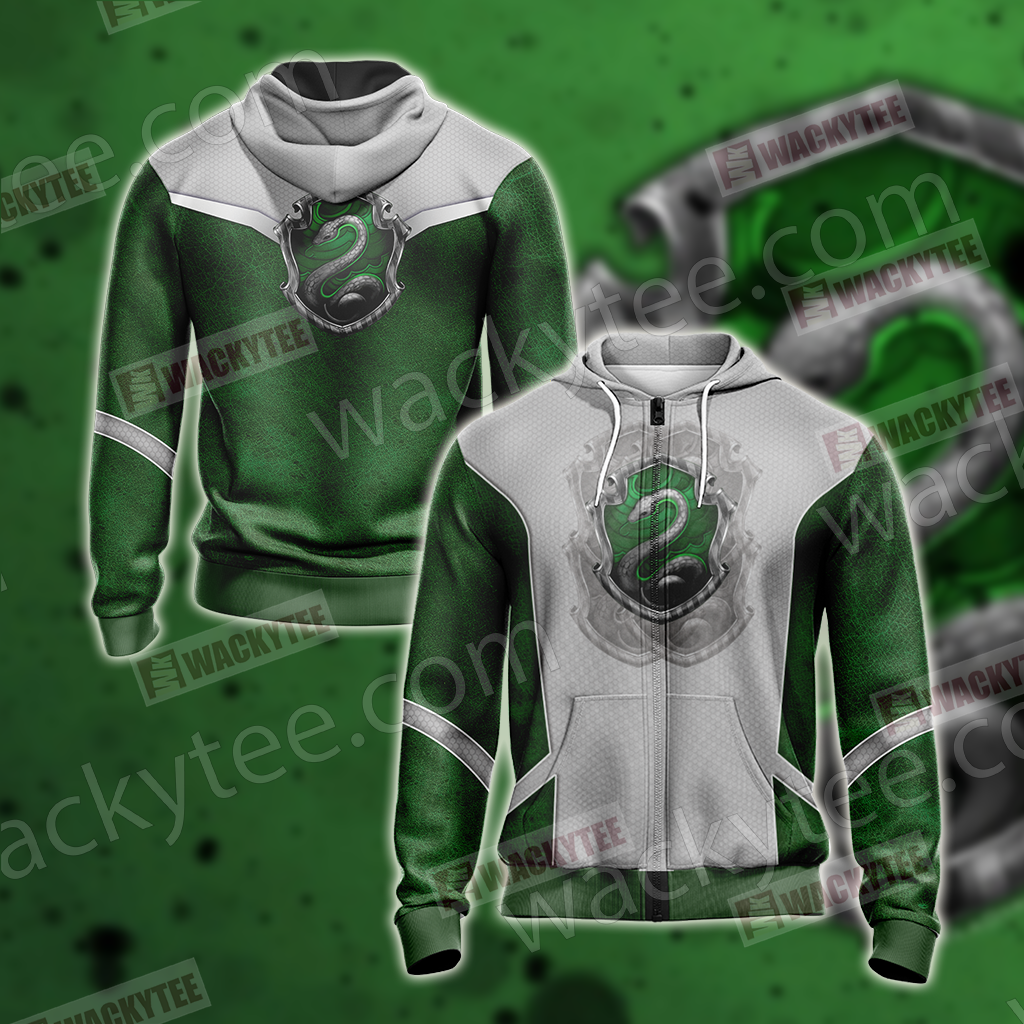 Harry Potter - Slytherin Edition New Style Unisex 3D Zip Up Hoodie 4XL