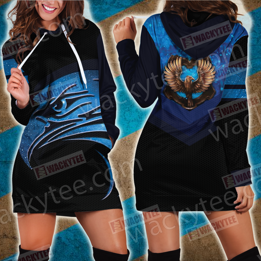 Hogwarts Castle Harry Potter - Wise Like A Ravenclaw Wacky Style 3D Hoodie Dress