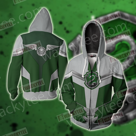Hogwarts Castle Harry Potter - Slytherin Edition New Style Unisex 3D Zip Up Hoodie 4XL