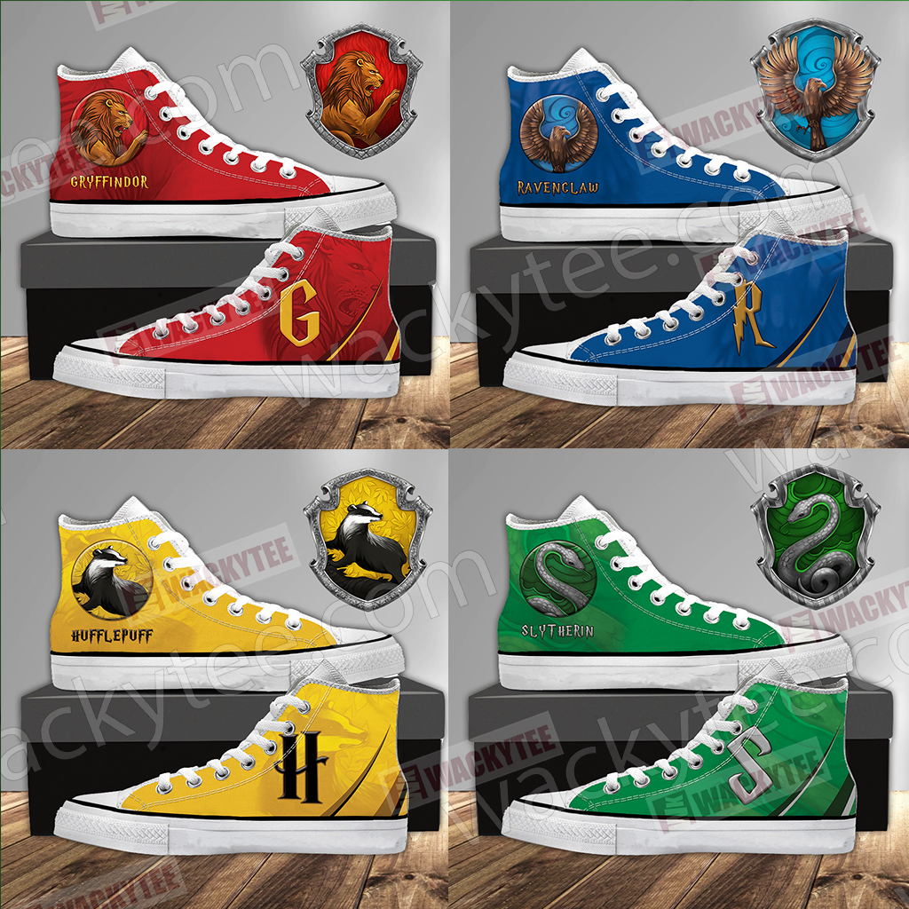 Harry Potter - Slytherin House Wacky Style High Top Shoes