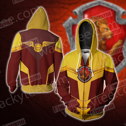 Hogwarts Castle Harry Potter - Gryffindor Edition New Style Unisex 3D Zip Up Hoodie 4XL
