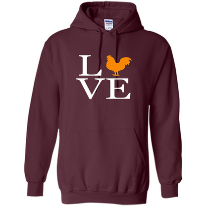 Love ChickenT-Shirt Maroon