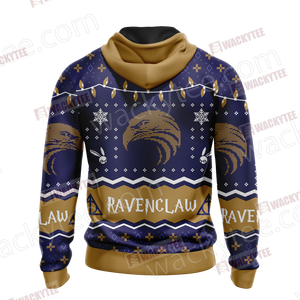 Harry Potter - Ravenclaw House Christmas Style Unisex Zip Up Hoodie