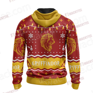 Harry Potter - Gryffindor House Christmas Style Unisex 3D Hoodie