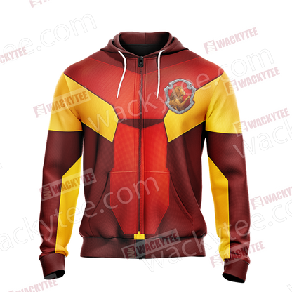 Harry Potter - Gryffindor House New Collection Unisex Zip Up Hoodie