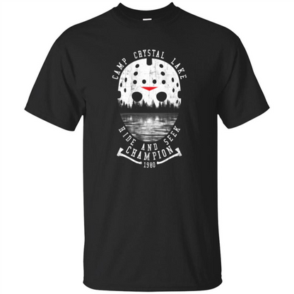 Camp Crystal Lake T-shirt Hide And Seek Champion 1980 Black