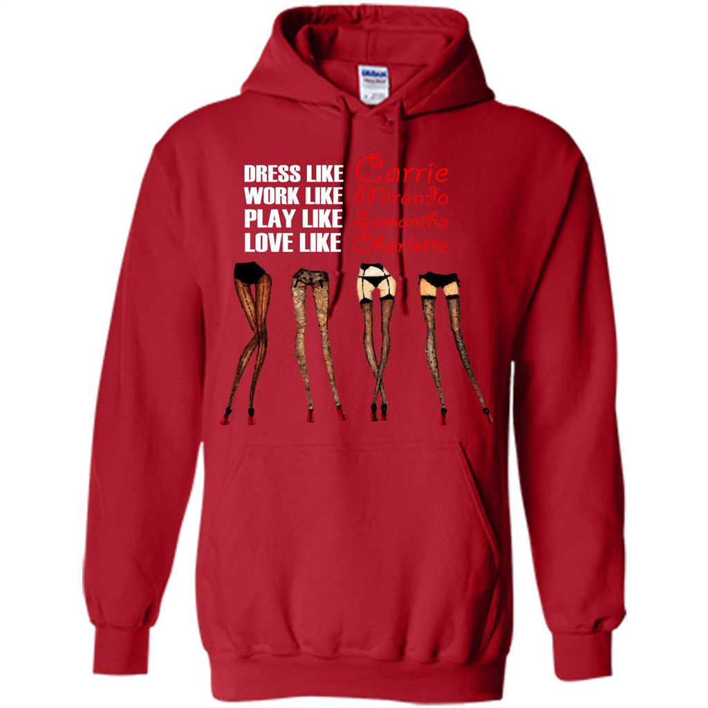Lifestyle T-shirt Dress Like Carrie Work Like Miranda Play Like Samantha Love Like Charlott Red