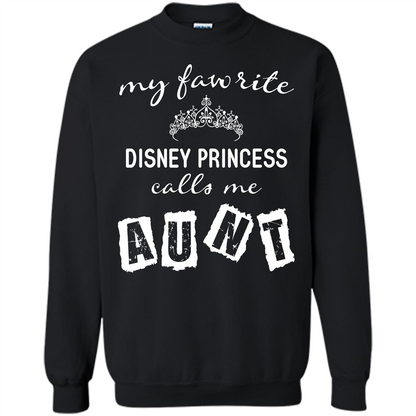 Disney Aunt T-shirt My Favorite Disney Princess Calls Me Aunt Black