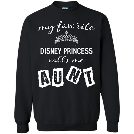 Disney Aunt T-shirt My Favorite Disney Princess Calls Me Aunt Black