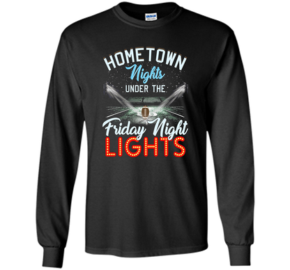 Home Town Nights Under Friday Lights Football Mom T-shirt shirt Black