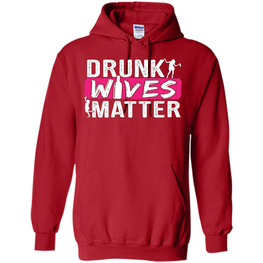 Drunk Wives Matter Funny Alcohol For Drinking Wife T-shirt Red