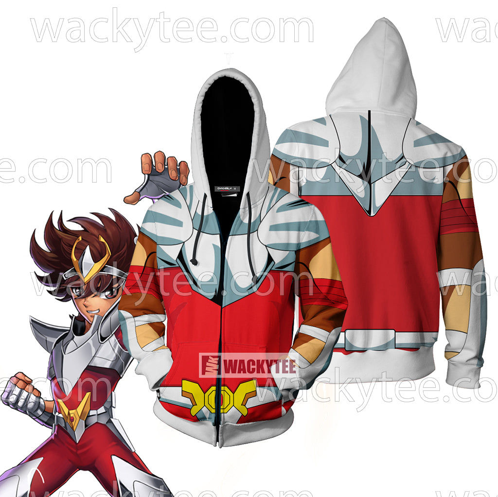 Pegasus Seiya Cosplay Zip Up Hoodie Jacket 4XL