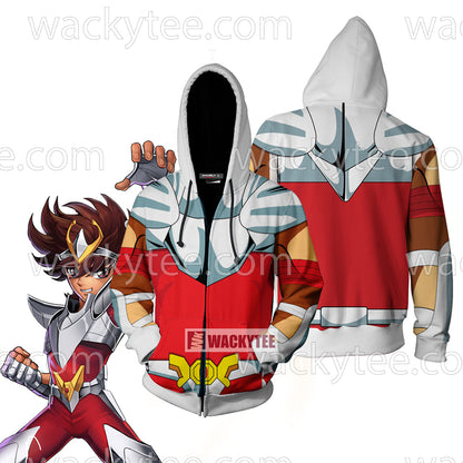 Pegasus Seiya Cosplay Zip Up Hoodie Jacket 4XL