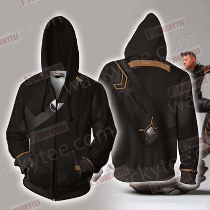 The Avengers 4 Hawkeye (Clint Barton) Cosplay Zip Up Hoodie Jacket 4XL