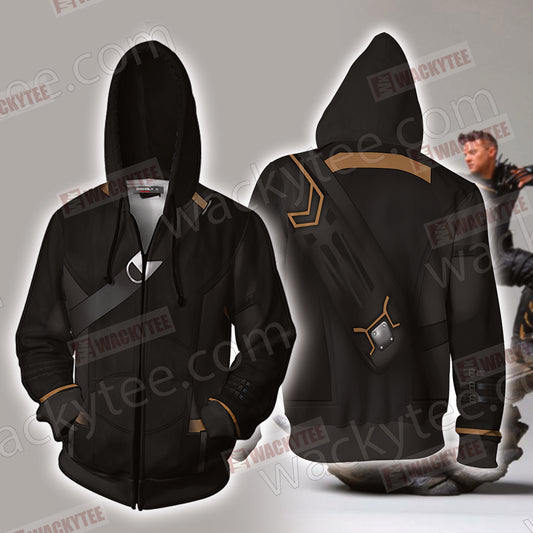 The Avengers 4 Hawkeye (Clint Barton) Cosplay Zip Up Hoodie Jacket 4XL