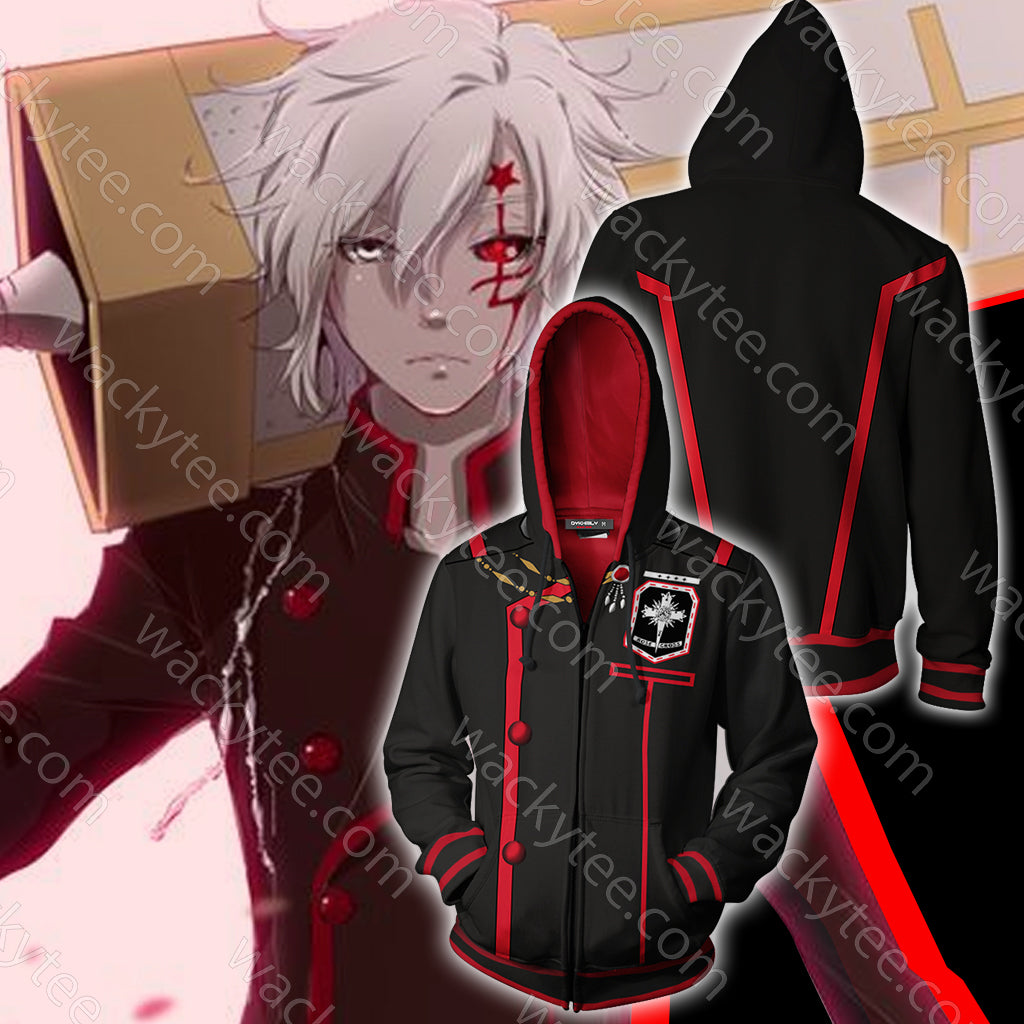 D. Gray Man Allen Walker Cosplay Zip Up Hoodie Jacket 4XL