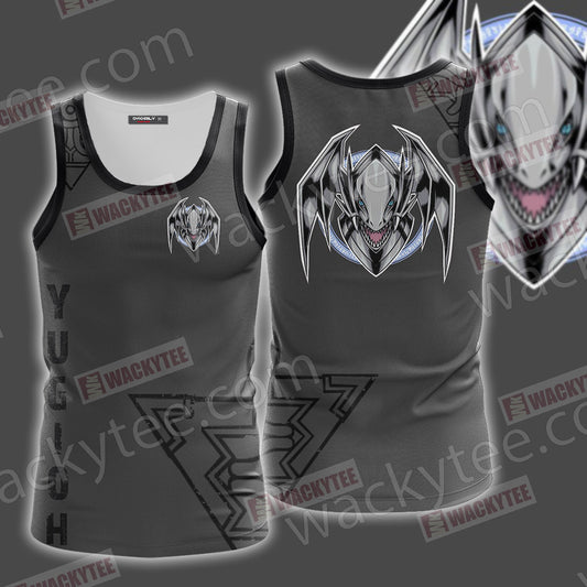 Yu Gi Oh! Blue Eyes White Dragon 3D Tank Top