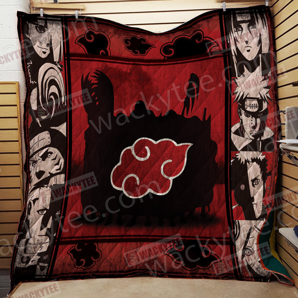 Naruto Akatsuki 3D Quilt Blanket Queen (203x228CM)
