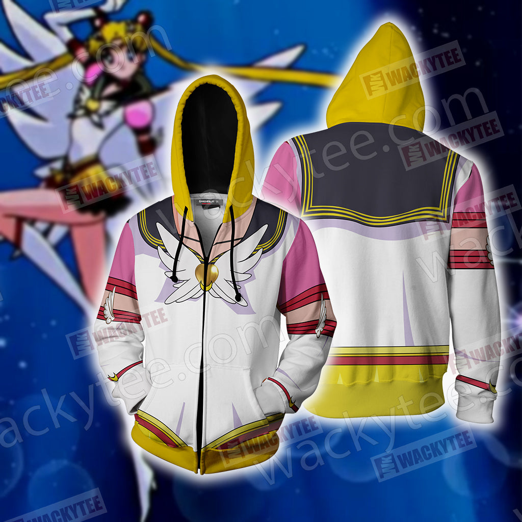 Eternal Sailor Moon Cosplay Zip Up Hoodie Jacket 4XL