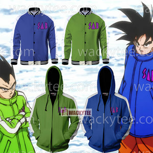 Dragon Ball SAB Vegeta And Goku Cosplay Zip Up Hoodie Jacket