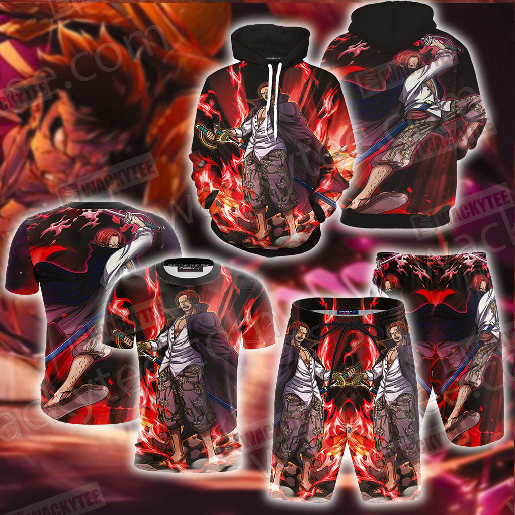 One Piece Red-Haired Shanks Unisex 3D T-shirt