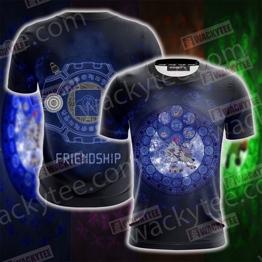 Digimon New The Crest Of Friendship New Unisex 3D T-shirt