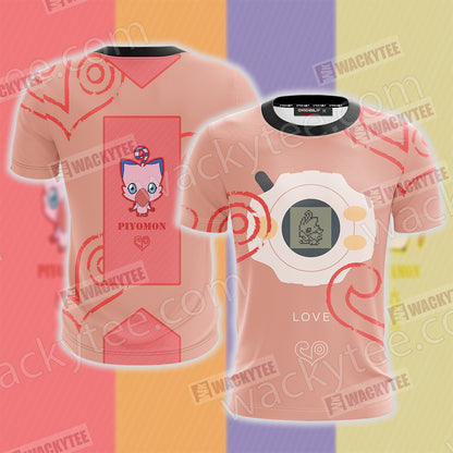 Digimon The Crest Of Love Piyomon Unisex 3D T-shirt T-shirt