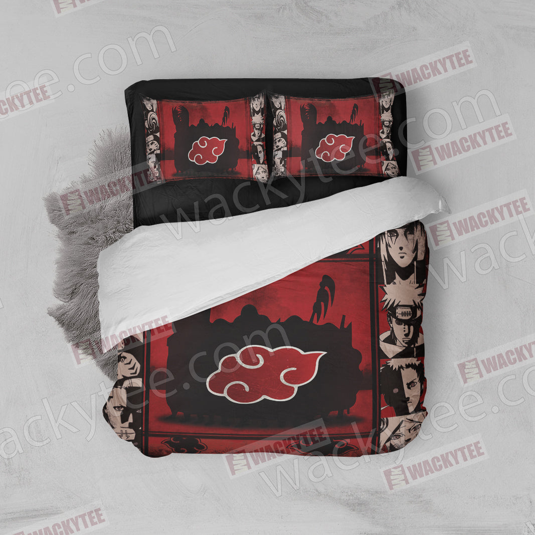 Naruto Akatsuki 3D Bed Set