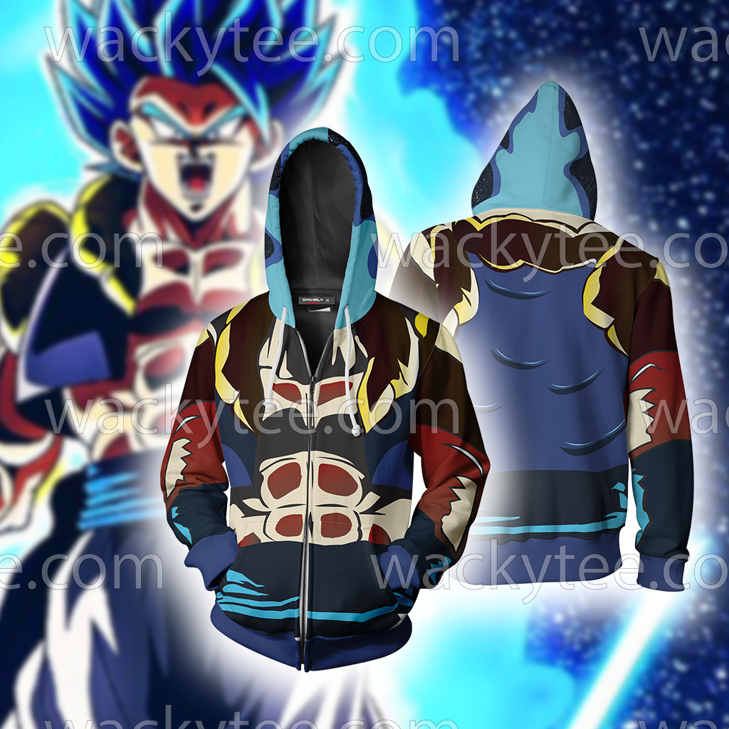 Dragon Ball Gogeta Cosplay Zip Up Hoodie Jacket 4XL