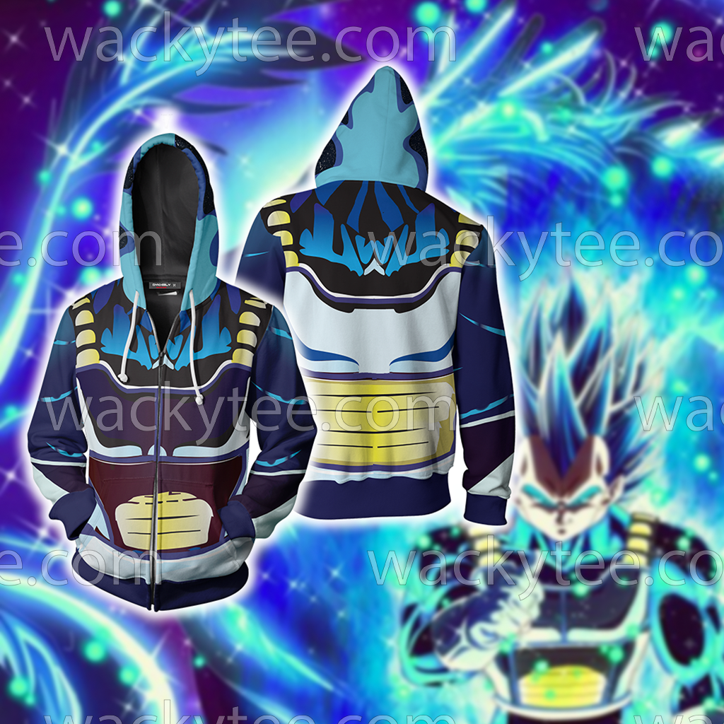 Dragon Ball Vegeta Cosplay Zip Up Hoodie Jacket 4XL