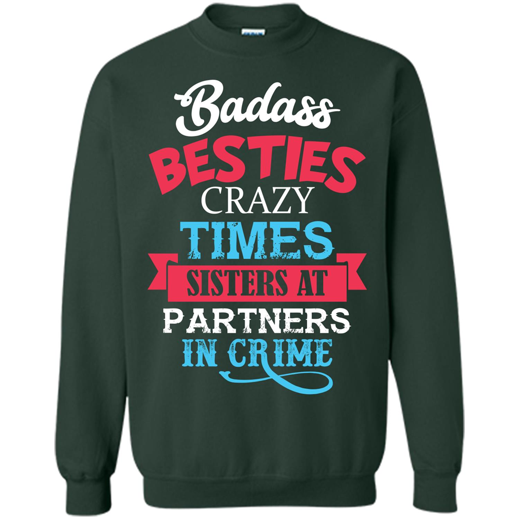 Family T-shirt Sisters Partners In Crime T-shirt Forest Green
