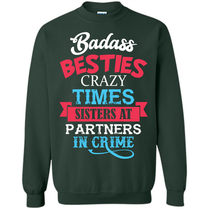 Family T-shirt Sisters Partners In Crime T-shirt Forest Green