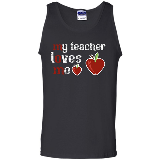Student T-shirt My Teacher Loves Me T-shirt Black
