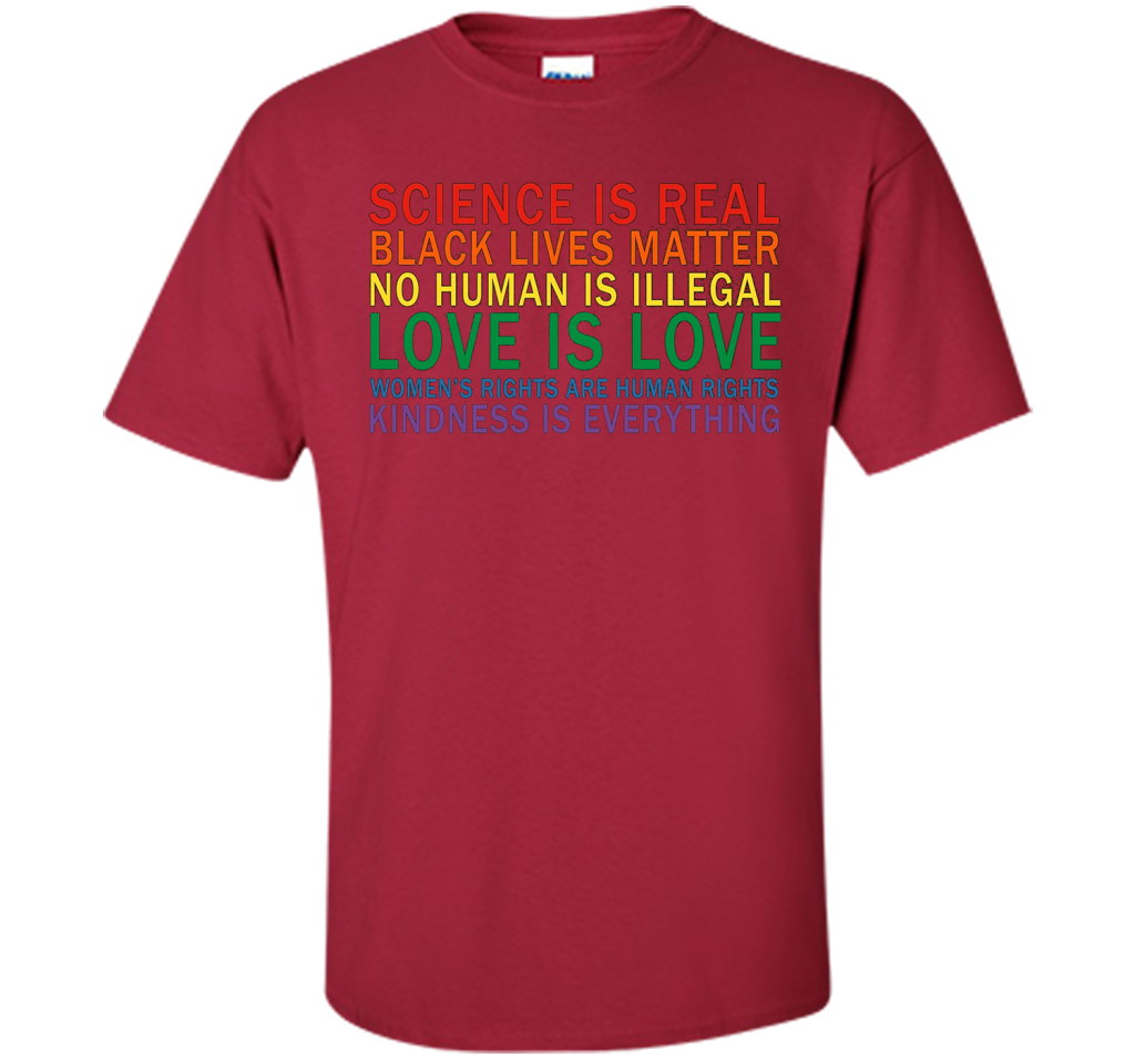 Love Is Kindness T-Shirt Black Lives LGBT Equality Feminist t-shirt Cardinal