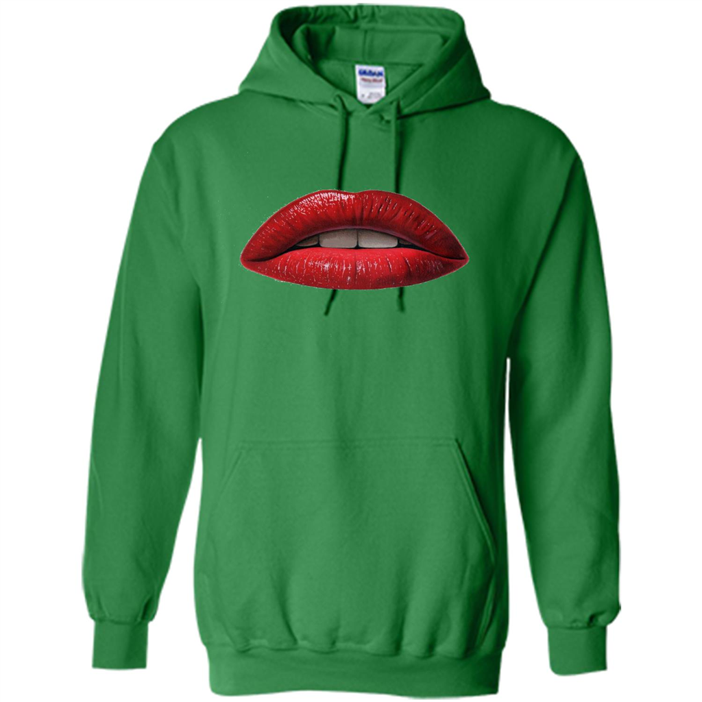 Red Lips T-shirt with Red Lips Art T-shirt Irish Green