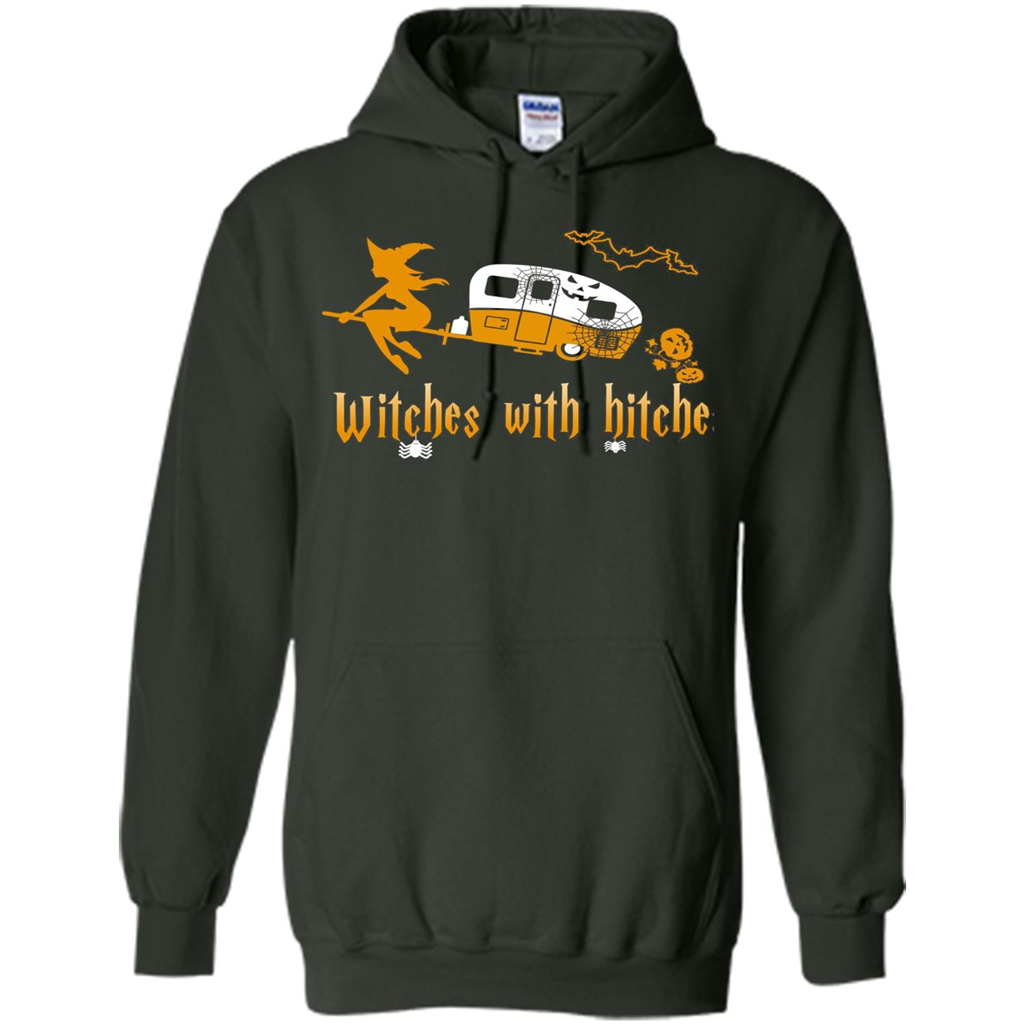 Halloween T-shirt Witches With Hitches T-shirt Forest Green