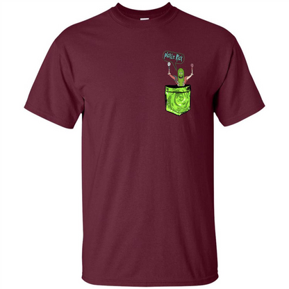 Pickle Rick T-shirt Maroon